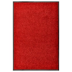 vidaXL Fußmatte Waschbar Rot 60x90 cm 