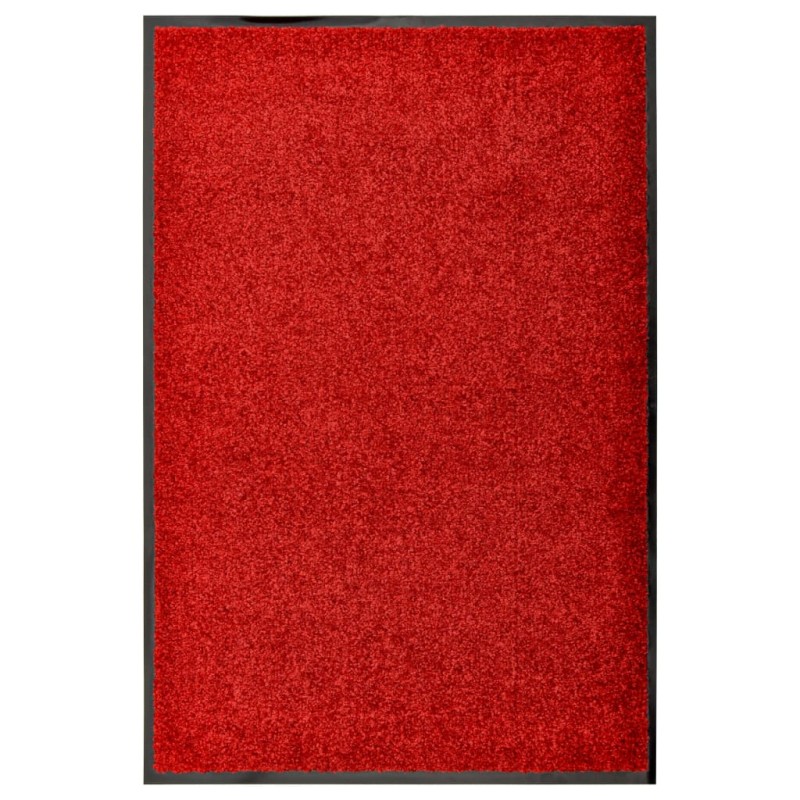 vidaXL Fußmatte Waschbar Rot 60x90 cm vidaXL Fußmatte Waschbar Rot 60x90 cm