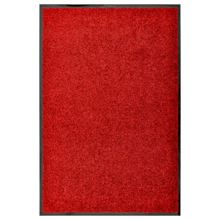 vidaXL Fußmatte Waschbar Rot 60x90 cm 