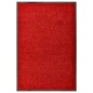 vidaXL Fußmatte Waschbar Rot 60x90 cm vidaXL Fußmatte Waschbar Rot 60x90 cm