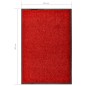 vidaXL Fußmatte Waschbar Rot 60x90 cm vidaXL Fußmatte Waschbar Rot 60x90 cm