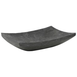 vidaXL Waschbecken 50x35x12 cm Marmor Schwarz