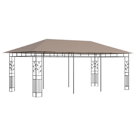 vidaXL Pavillon mit Moskitonetz 6x3x2,73 m Taupe 180 g/m²