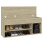 vidaXL Schuhbank Sonoma-Eiche 105x30x45 cm Holzwerkstoff vidaXL Schuhbank Sonoma-Eiche 105x30x45 cm Holzwerkstoff