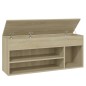 vidaXL Schuhbank Sonoma-Eiche 105x30x45 cm Holzwerkstoff vidaXL Schuhbank Sonoma-Eiche 105x30x45 cm Holzwerkstoff
