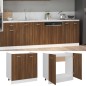 vidaXL Spülenunterschrank Braun Eiche-Optik 80x46x81,5cm Holzwerkstoff vidaXL Spülenunterschrank Braun Eiche-Optik 80x46x81,5cm Holzwerkstoff