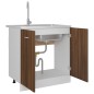 vidaXL Spülenunterschrank Braun Eiche-Optik 80x46x81,5cm Holzwerkstoff vidaXL Spülenunterschrank Braun Eiche-Optik 80x46x81,5cm Holzwerkstoff