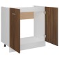 vidaXL Spülenunterschrank Braun Eiche-Optik 80x46x81,5cm Holzwerkstoff vidaXL Spülenunterschrank Braun Eiche-Optik 80x46x81,5cm Holzwerkstoff