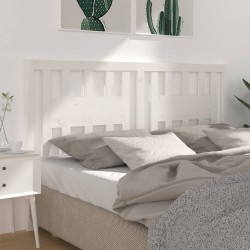 vidaXL Kopfteil Weiß 146x4x100 cm Massivholz Kiefer