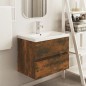 vidaXL Waschbeckenschrank Räuchereiche 60x38,5x45 cm Holzwerkstoff vidaXL Waschbeckenschrank Räuchereiche 60x38,5x45 cm Holzwerkstoff