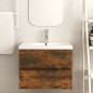 vidaXL Waschbeckenschrank Räuchereiche 60x38,5x45 cm Holzwerkstoff vidaXL Waschbeckenschrank Räuchereiche 60x38,5x45 cm Holzwerkstoff