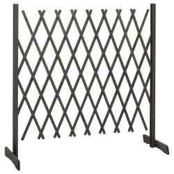 vidaXL Garten-Rankzaun Grau 180x100 cm Massivholz Tanne