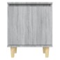 vidaXL Nachttisch mit Massivholz-Beinen Grau Sonoma 40x30x50 cm vidaXL Nachttisch mit Massivholz-Beinen Grau Sonoma 40x30x50 cm