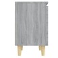 vidaXL Nachttisch mit Massivholz-Beinen Grau Sonoma 40x30x50 cm vidaXL Nachttisch mit Massivholz-Beinen Grau Sonoma 40x30x50 cm