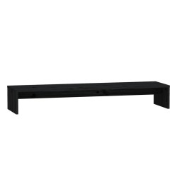 vidaXL Monitorständer Schwarz 100x27x15 cm Massivholz Kiefer