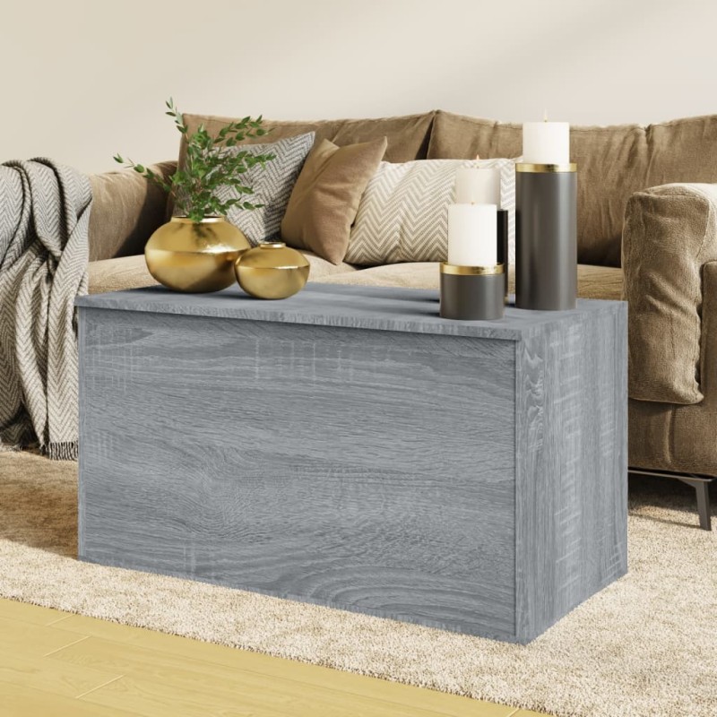 vidaXL Aufbewahrungstruhe Grau Sonoma 84x42x46 cm Holzwerkstoff vidaXL Aufbewahrungstruhe Grau Sonoma 84x42x46 cm Holzwerkstoff