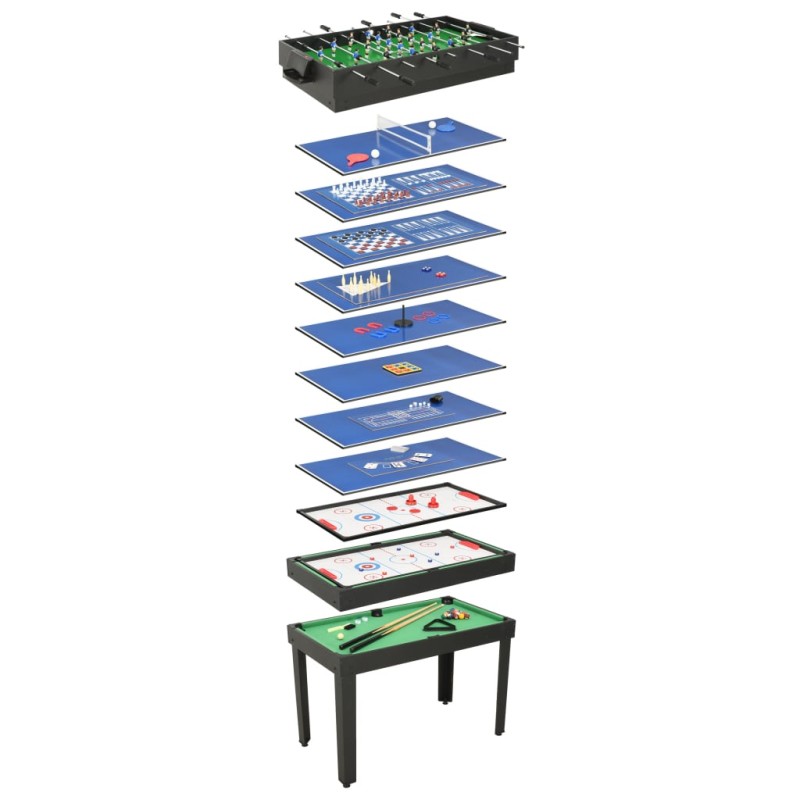 vidaXL 15-in-1 Multigame-Tisch 121×61×82 cm Schwarz vidaXL 15-in-1 Multigame-Tisch 121×61×82 cm Schwarz