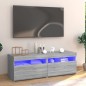 vidaXL TV-Schrank mit LED-Leuchten Grau Sonoma 120x35x40 cm vidaXL TV-Schrank mit LED-Leuchten Grau Sonoma 120x35x40 cm