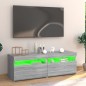 vidaXL TV-Schrank mit LED-Leuchten Grau Sonoma 120x35x40 cm vidaXL TV-Schrank mit LED-Leuchten Grau Sonoma 120x35x40 cm