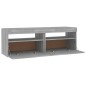 vidaXL TV-Schrank mit LED-Leuchten Grau Sonoma 120x35x40 cm vidaXL TV-Schrank mit LED-Leuchten Grau Sonoma 120x35x40 cm