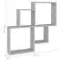vidaXL Würfelregal Betongrau 80x15x78,5 cm Holzwerkstoff vidaXL Würfelregal Betongrau 80x15x78,5 cm Holzwerkstoff