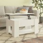 vidaXL Couchtisch Weiß 79x49x41 cm Holzwerkstoff vidaXL Couchtisch Weiß 79x49x41 cm Holzwerkstoff