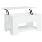 vidaXL Couchtisch Weiß 79x49x41 cm Holzwerkstoff vidaXL Couchtisch Weiß 79x49x41 cm Holzwerkstoff