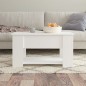 vidaXL Couchtisch Weiß 79x49x41 cm Holzwerkstoff vidaXL Couchtisch Weiß 79x49x41 cm Holzwerkstoff