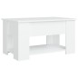vidaXL Couchtisch Weiß 79x49x41 cm Holzwerkstoff vidaXL Couchtisch Weiß 79x49x41 cm Holzwerkstoff