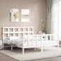 vidaXL Massivholzbett ohne Matratze Weiß 160x200 Kiefernholz vidaXL Massivholzbett ohne Matratze Weiß 160x200 Kiefernholz