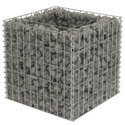  vidaXL Gabionen-Hochbeet Verzinkter Stahl 50×50×50 cm