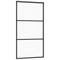 vidaXL Schiebetür ESG-Glas und Aluminium 102x205 cm Schwarz