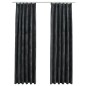 vidaXL Verdunkelungsvorhänge mit Haken 2 Stk. Samt Anthrazit 140x245cm vidaXL Verdunkelungsvorhänge mit Haken 2 Stk. Samt Anthrazit 140x245cm