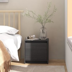 vidaXL Nachtschrank Grau 40x30,5x40 cm Massivholz Kiefer