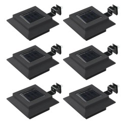 vidaXL Outdoor Solarleuchten 6 Stück LED Quadratisch 12 cm Schwarz
