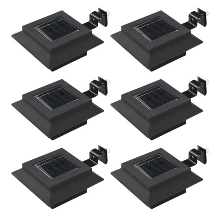 vidaXL Outdoor Solarleuchten 6 Stück LED Quadratisch 12 cm Schwarz