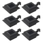 vidaXL Outdoor Solarleuchten 6 Stück LED Quadratisch 12 cm Schwarz vidaXL Outdoor Solarleuchten 6 Stück LED Quadratisch 12 cm Schwarz