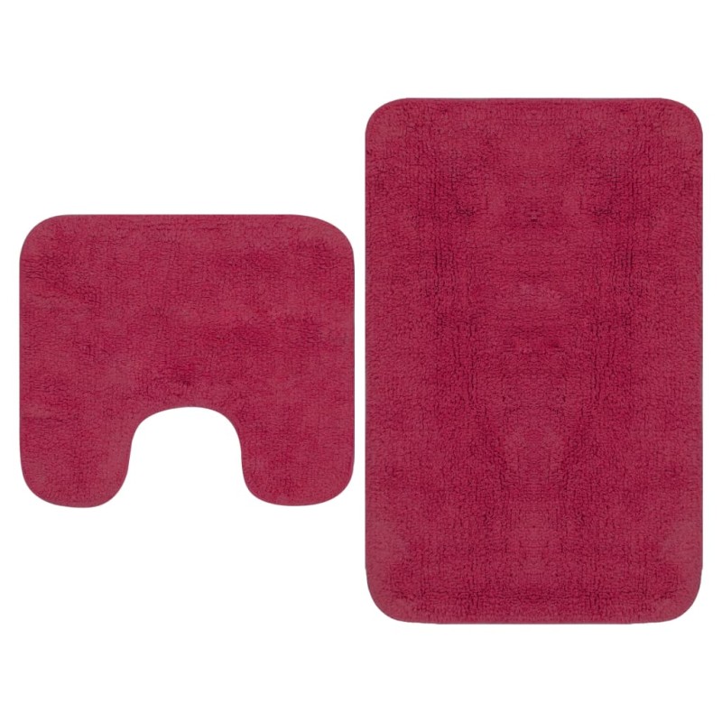 vidaXL Badematten-Set 2-tlg. Stoff Fuchsia vidaXL Badematten-Set 2-tlg. Stoff Fuchsia
