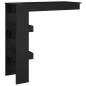 vidaXL Wand-Bartisch Schwarz 102x45x103,5 cm Holzwerkstoff vidaXL Wand-Bartisch Schwarz 102x45x103,5 cm Holzwerkstoff