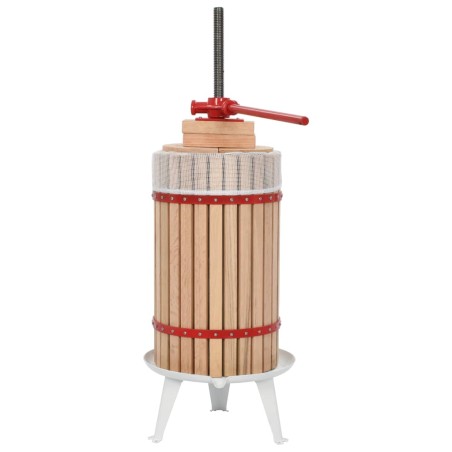 vidaXL Obst- und Weinpresse mit Stoffbeutel 30 L Eichenholz