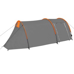 vidaXL Campingzelt 4 Personen Grau und Orange