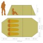 vidaXL Campingzelt 4 Personen Grau und Orange vidaXL Campingzelt 4 Personen Grau und Orange