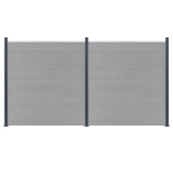 vidaXL Zaunpfosten 3 Stk. Dunkelgrau 185 cm Aluminium