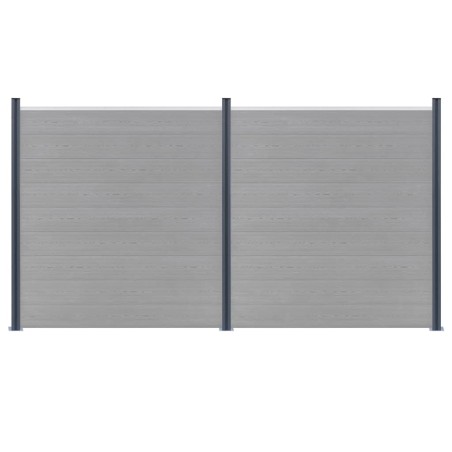 vidaXL Zaunpfosten 3 Stk. Dunkelgrau 185 cm Aluminium