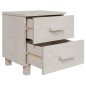 vidaXL Nachttische HAMAR 2 Stk. Weiß 40x35x44,5 cm Massivholz vidaXL Nachttische HAMAR 2 Stk. Weiß 40x35x44,5 cm Massivholz