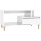 vidaXL Couchtisch Hochglanz-Weiß 90x49x45 cm Holzwerkstoff vidaXL Couchtisch Hochglanz-Weiß 90x49x45 cm Holzwerkstoff