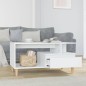 vidaXL Couchtisch Hochglanz-Weiß 90x49x45 cm Holzwerkstoff vidaXL Couchtisch Hochglanz-Weiß 90x49x45 cm Holzwerkstoff