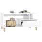 vidaXL Couchtisch Hochglanz-Weiß 90x49x45 cm Holzwerkstoff vidaXL Couchtisch Hochglanz-Weiß 90x49x45 cm Holzwerkstoff