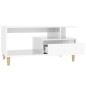 vidaXL Couchtisch Hochglanz-Weiß 90x49x45 cm Holzwerkstoff vidaXL Couchtisch Hochglanz-Weiß 90x49x45 cm Holzwerkstoff