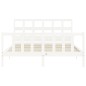 vidaXL Massivholzbett ohne Matratze Weiß 160x200 Kiefernholz vidaXL Massivholzbett ohne Matratze Weiß 160x200 Kiefernholz